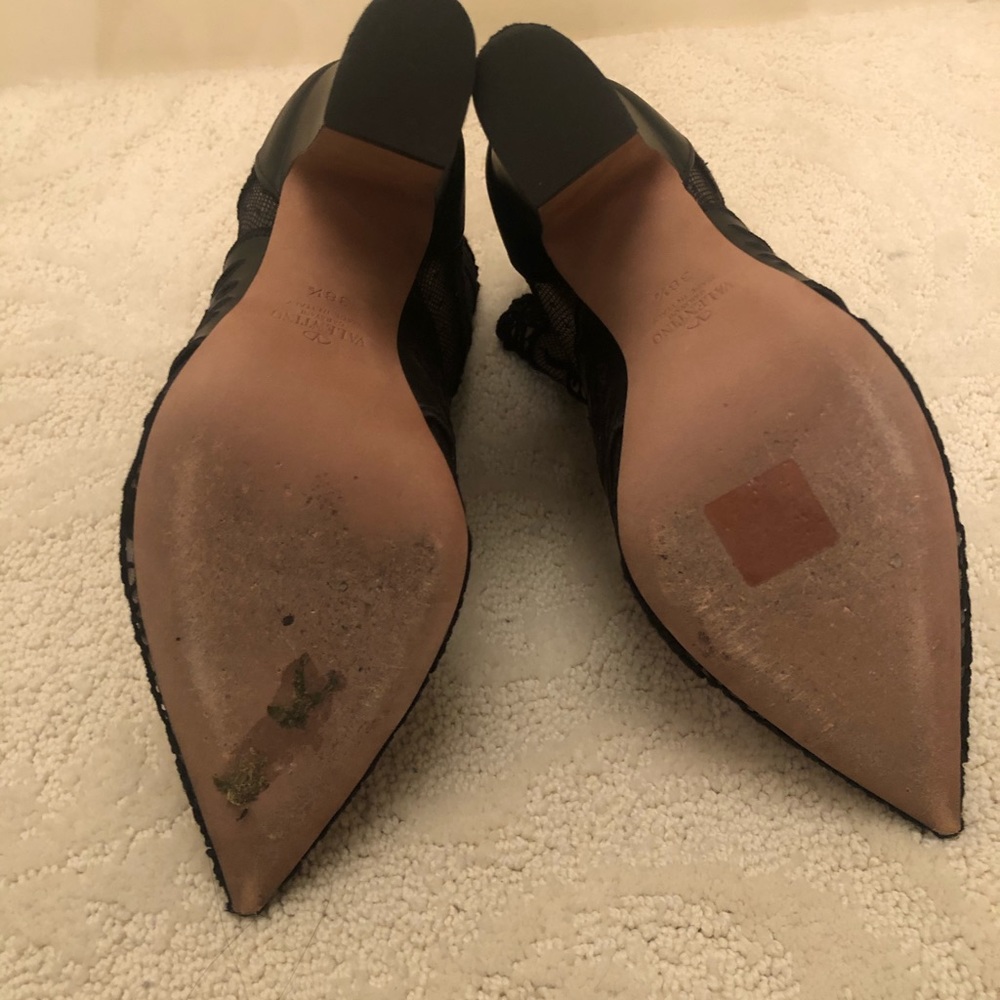 Lace chunky heel booties - Picture 5 of 9